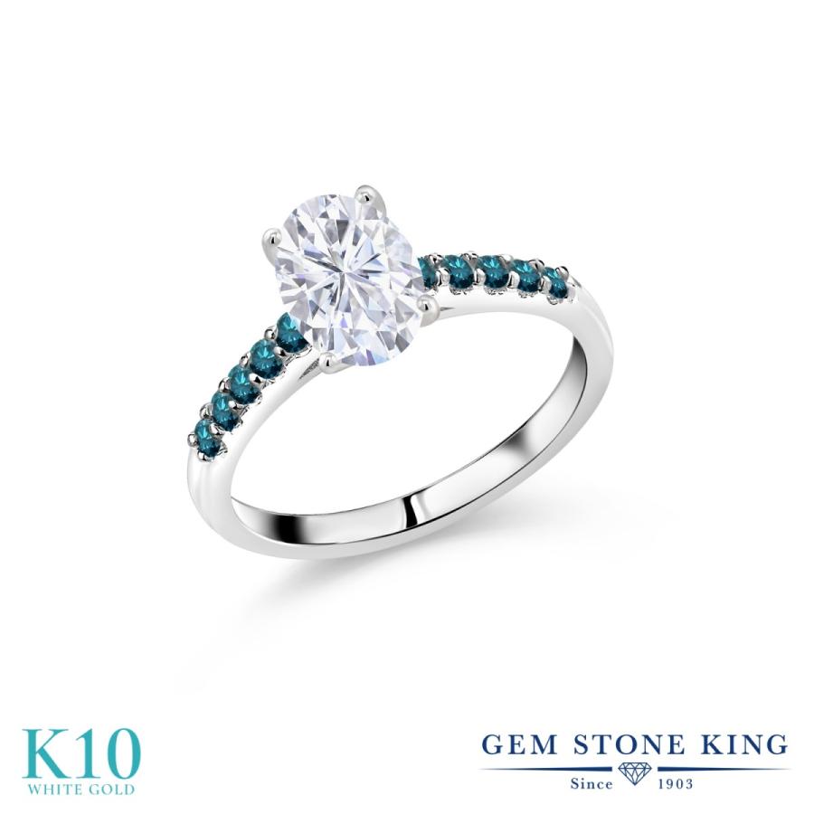 モアサナイト リング レディース 指輪 10金 ホワイトゴールド プレゼント 女性 ブランド(47334円)