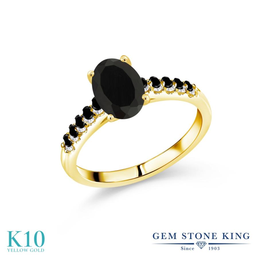 天然 オニキス リング レディース 指輪 10金 イエローゴールド 天然石 8月 誕生石 ブランド(23907円)