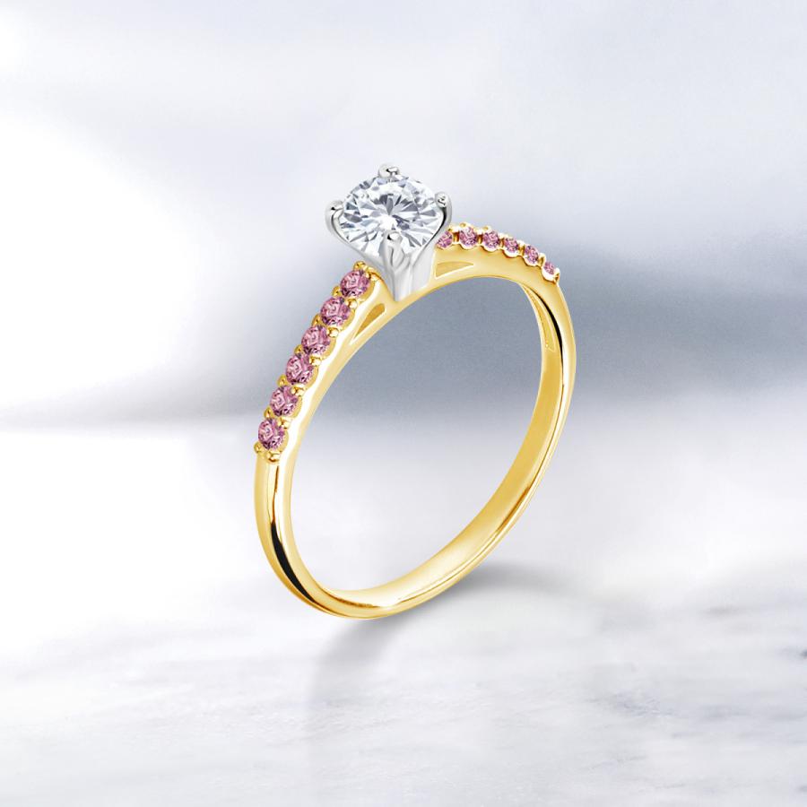 モアサナイト Forever One DEF リング レディース 指輪 10金 ツートンゴールド プレゼント 女性 ブランド