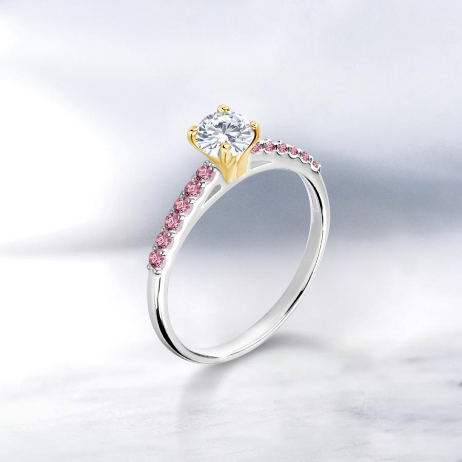 【新入荷】 モアサナイト Forever One DEF リング レディース 指輪 10金 ツートンゴールド プレゼント 女性 ブランド 【UOI1119424697】(39468円)