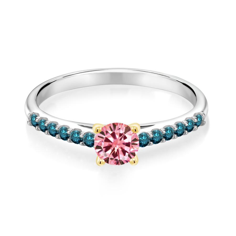 ピンク モアサナイト リング レディース 指輪 プレゼント 女性 ブランド ツートン ファッション 腕時計、アクセサリー レディースアクセサリー