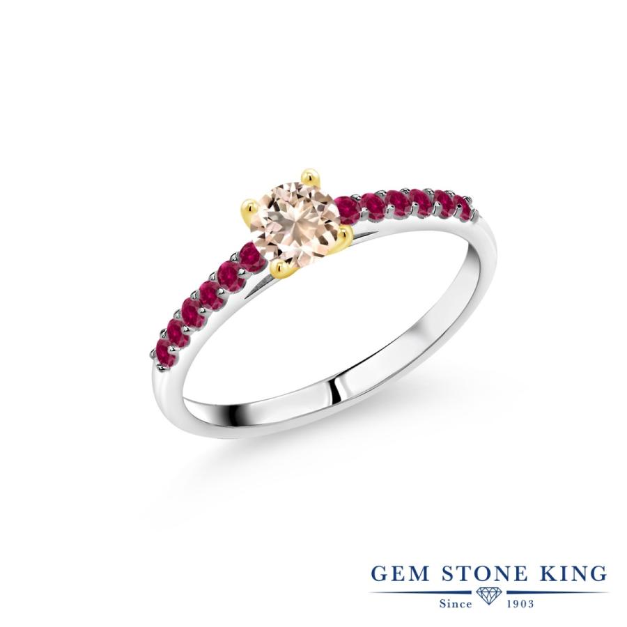 天然 モルガナイト リング レディース 指輪 天然石 4月 誕生石 ブランド ツートン