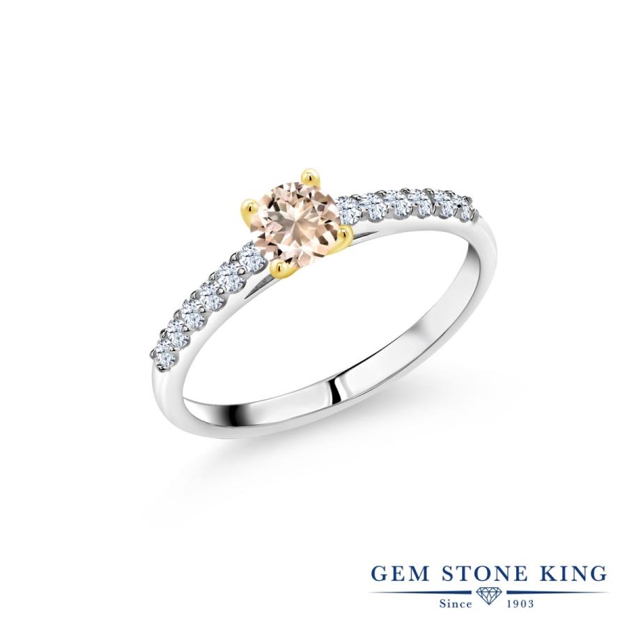 天然 モルガナイト リング レディース 指輪 天然石 4月 誕生石 ブランド ツートン