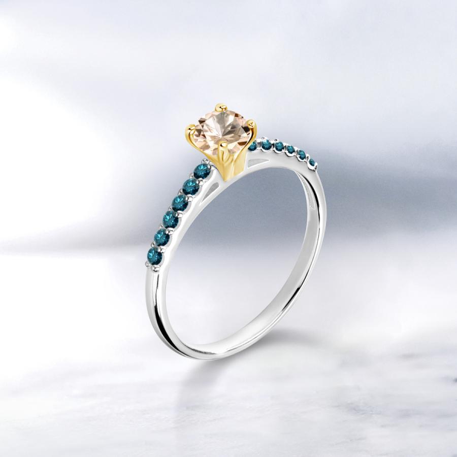 天然 モルガナイト リング レディース 指輪 天然石 4月 誕生石 ブランド ツートン 5mm