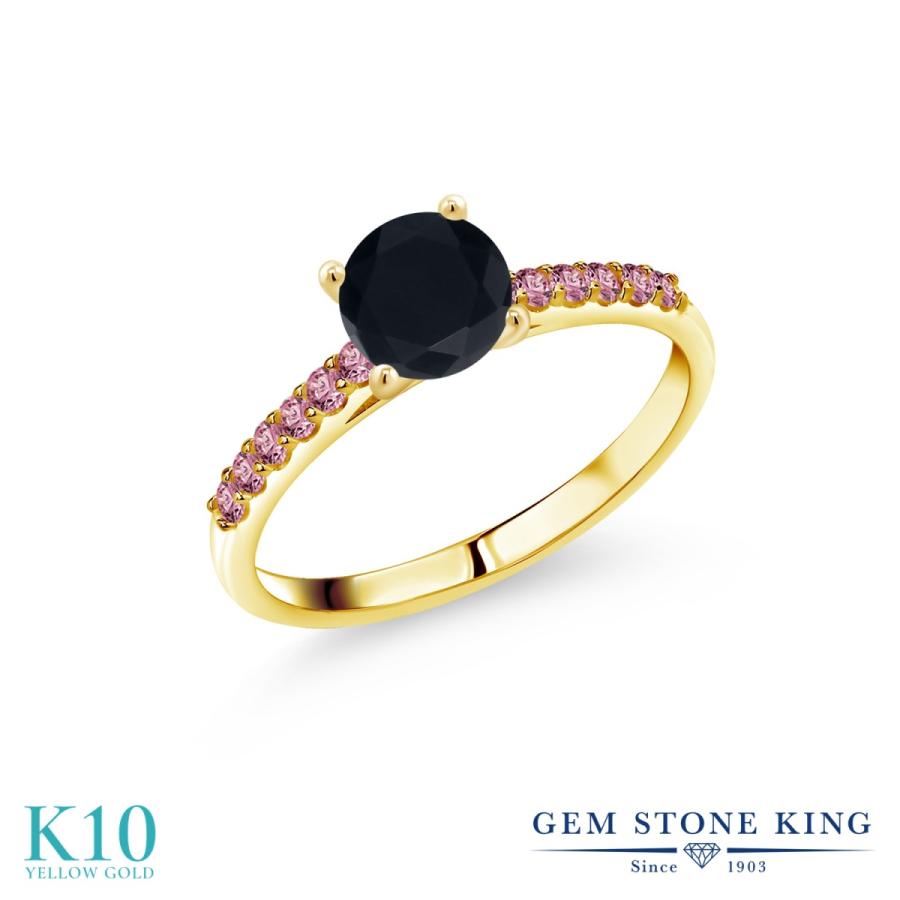 天然 オニキス リング レディース 指輪 10金 イエローゴールド 天然石 8月 誕生石 ブランド EI2339474179(23350円)
