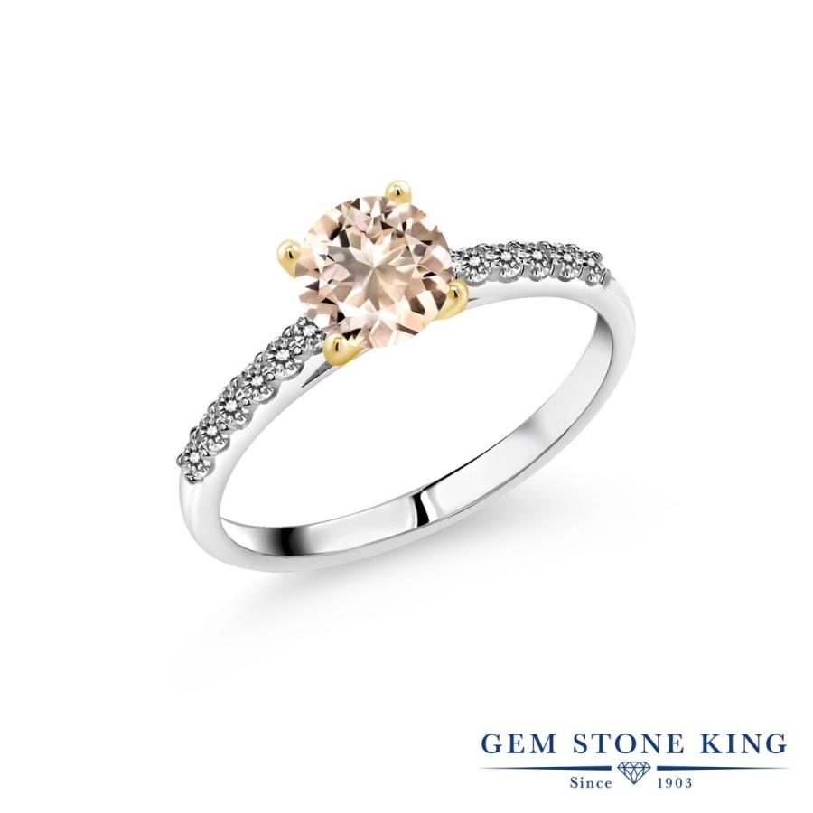 天然 モルガナイト リング レディース 指輪 天然石 4月 誕生石 ブランド ツートン