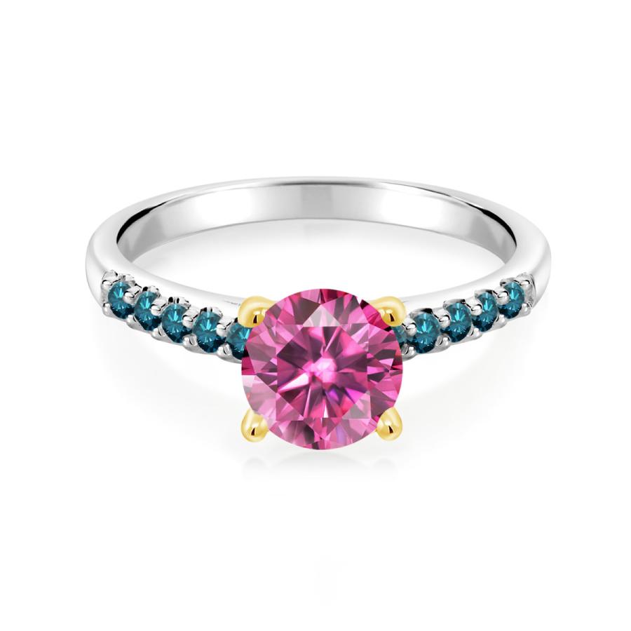 （新品,未開封） ピンク モアサナイト リング レディース 指輪 プレゼント 女性 ブランド ツートン 【8650623705】(30500円)