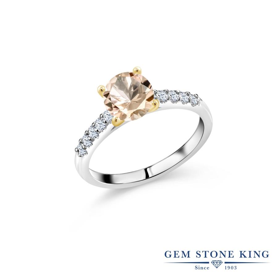 天然 モルガナイト リング レディース 指輪 天然石 4月 誕生石 ブランド ツートン