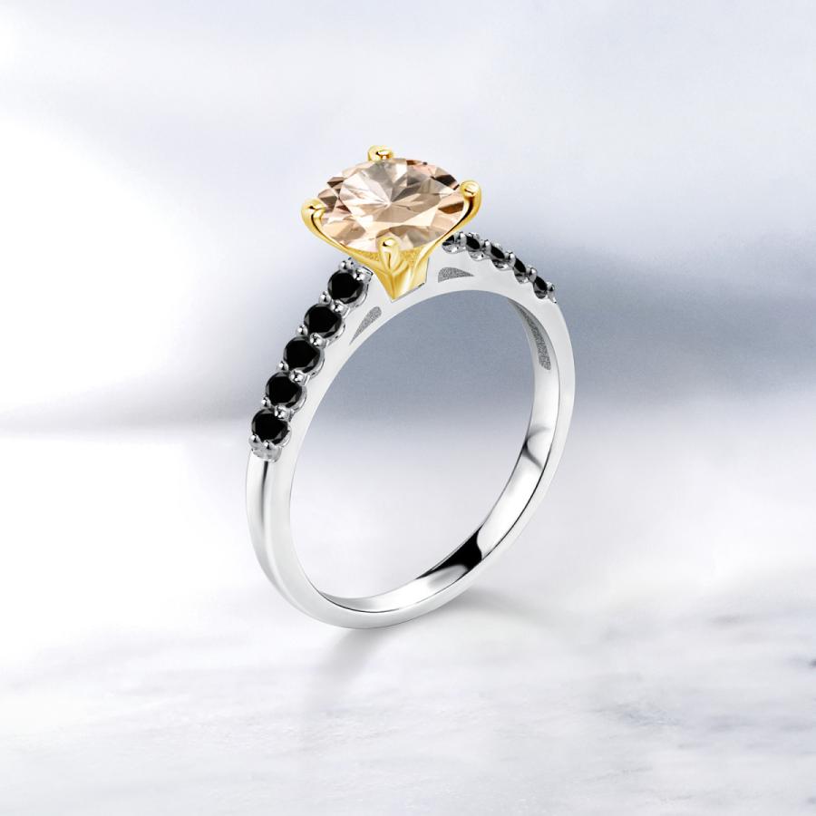 天然 モルガナイト リング レディース 指輪 天然石 4月 誕生石 ブランド ツートン