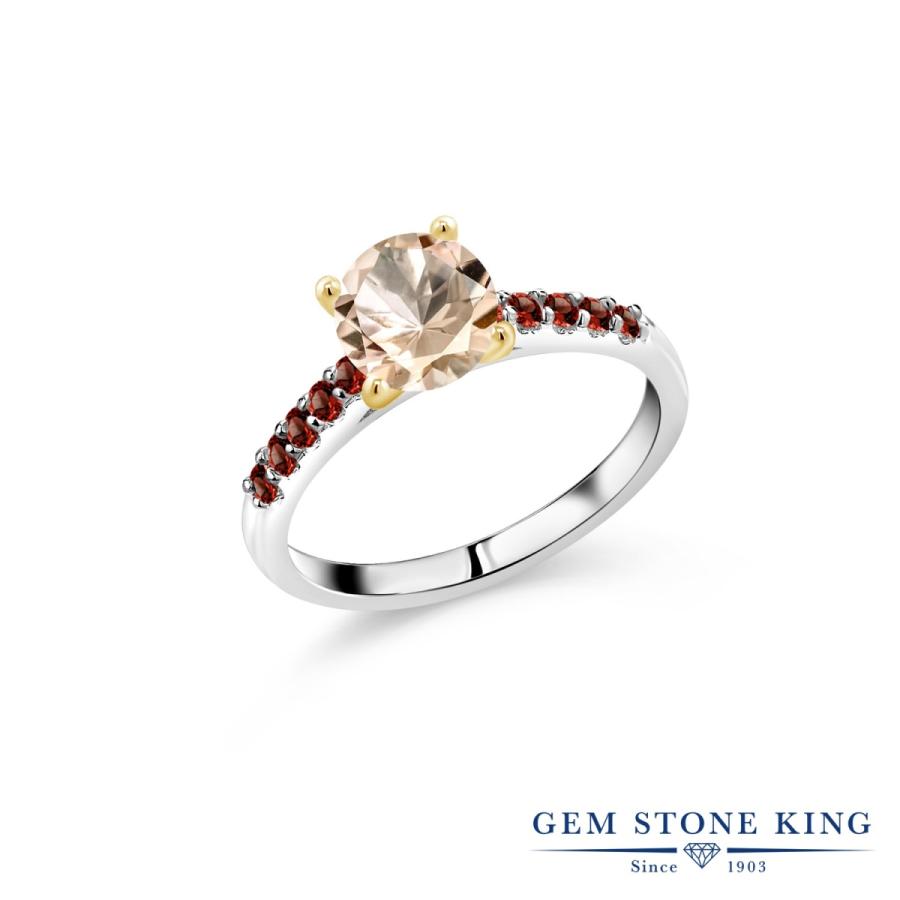 天然 モルガナイト リング レディース 指輪 天然石 4月 誕生石 ブランド ツートン