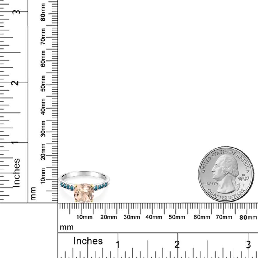 天然 モルガナイト リング レディース 指輪 天然石 4月 誕生石 ブランド ツートン 8mm 2mm