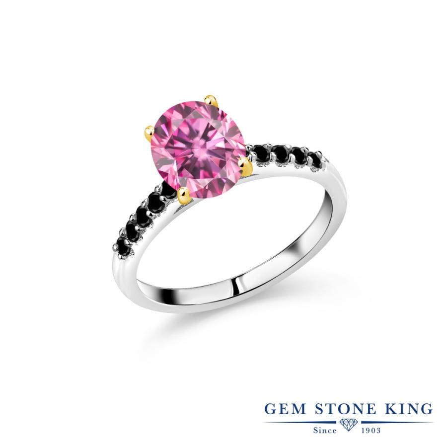 ピンク モアサナイト リング レディース 指輪 プレゼント 女性 ブランド ツートン