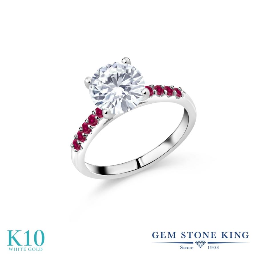 モアサナイト Forever Brilliant リング レディース 指輪 10金 ホワイトゴールド プレゼント 女性 ブランド