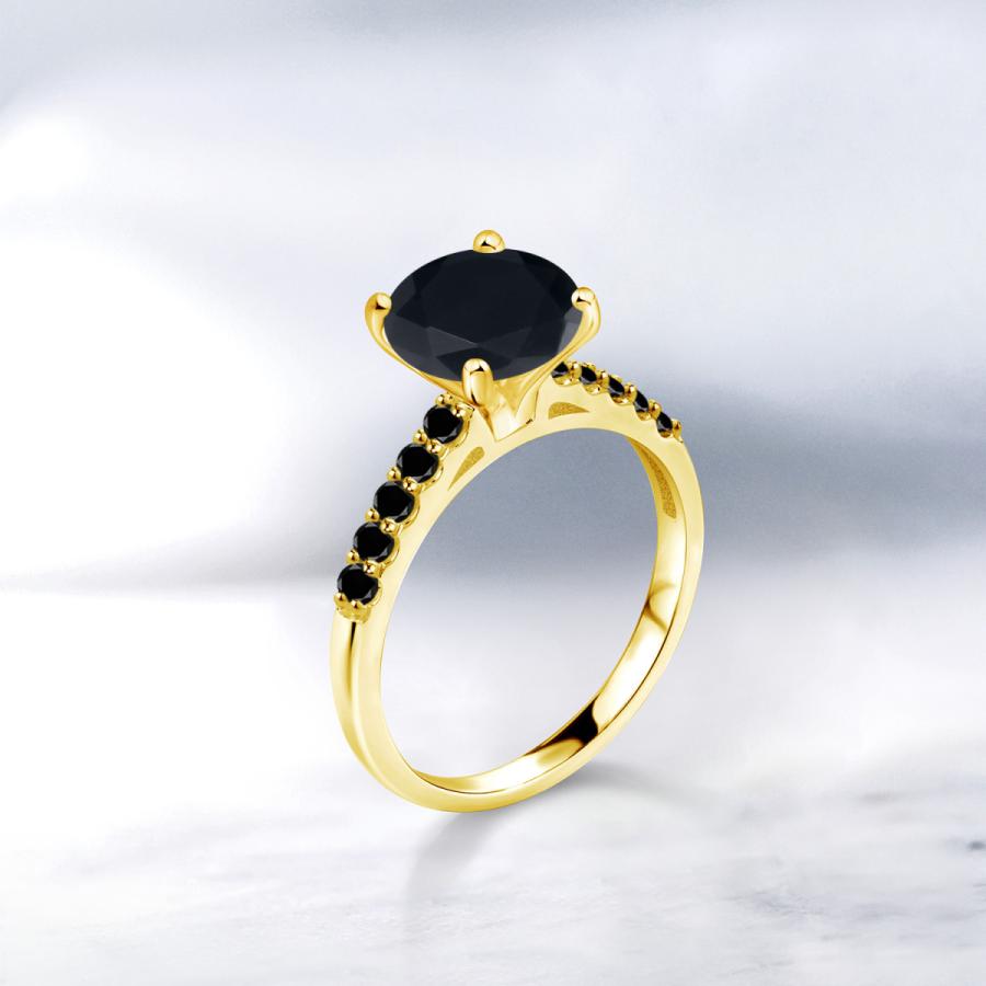 天然 オニキス リング レディース 指輪 10金 イエローゴールド 天然石 8月 誕生石 ブランド