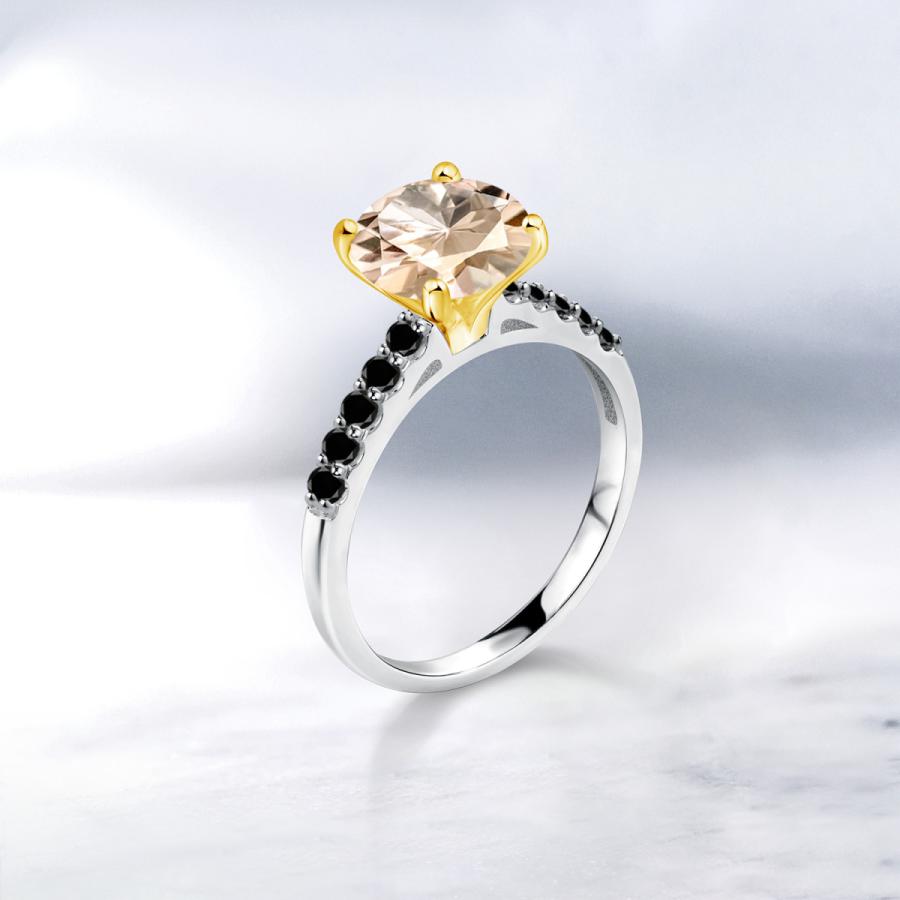 【美品】 天然 モルガナイト リング レディース 指輪 天然石 4月 誕生石 ブランド ツートン 【E9359599704】(33000円)