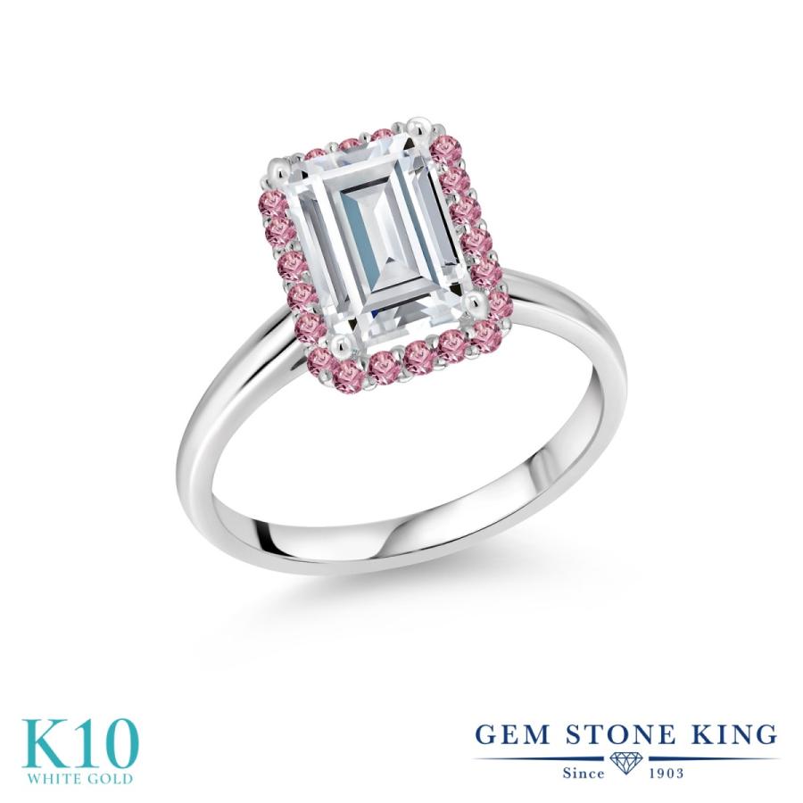 モアサナイト リング レディース 指輪 10金 ホワイトゴールド プレゼント 女性 ブランド(46600円)