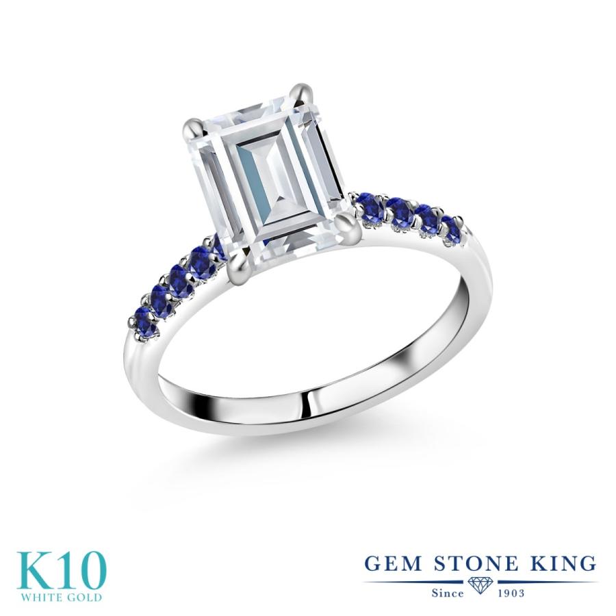 モアサナイト リング レディース 指輪 10金 ホワイトゴールド プレゼント 女性 ブランド