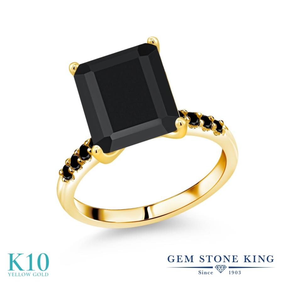 天然 オニキス リング レディース 指輪 10金 イエローゴールド 天然石 8月 誕生石 ブランド(29578円)