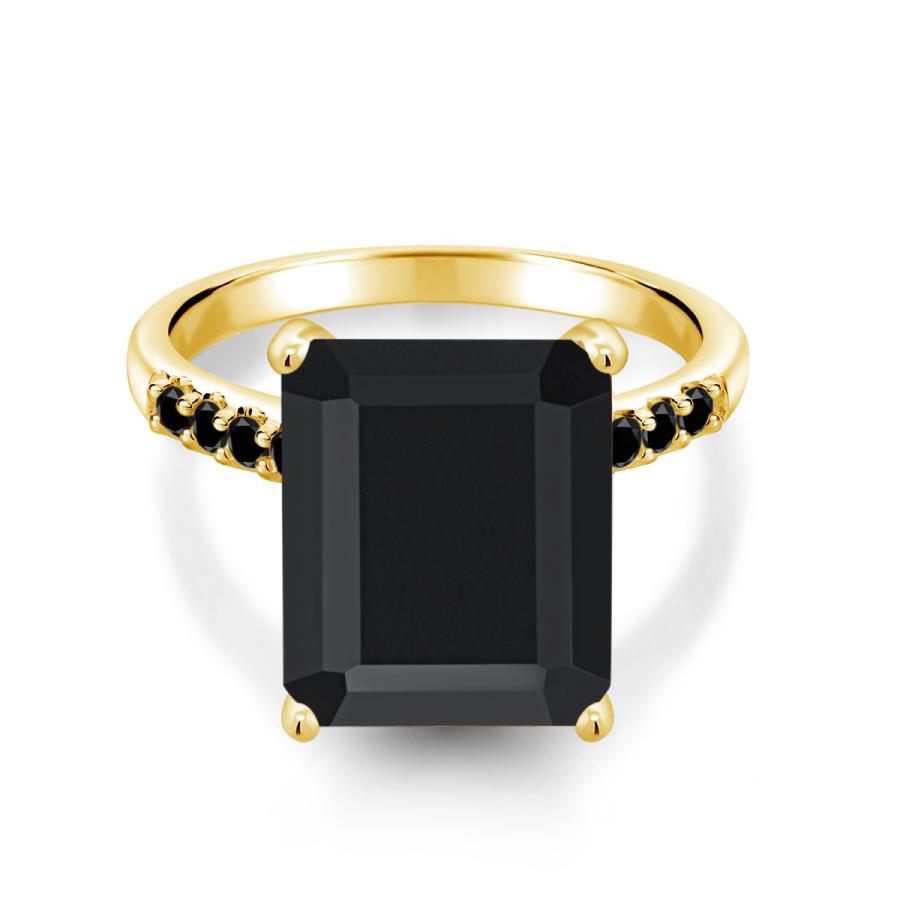 【限定品】 天然 オニキス リング レディース 指輪 10金 イエローゴールド 天然石 8月 誕生石 ブランド 【8389025476】(29578円)