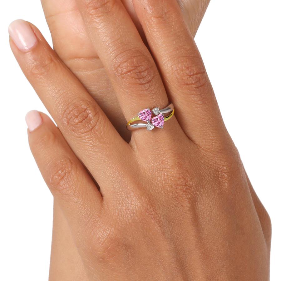 ピンク モアサナイト リング レディース 指輪 プレゼント 女性 ブランド ツートン ピンク ツートン Q1608052997(16050円)