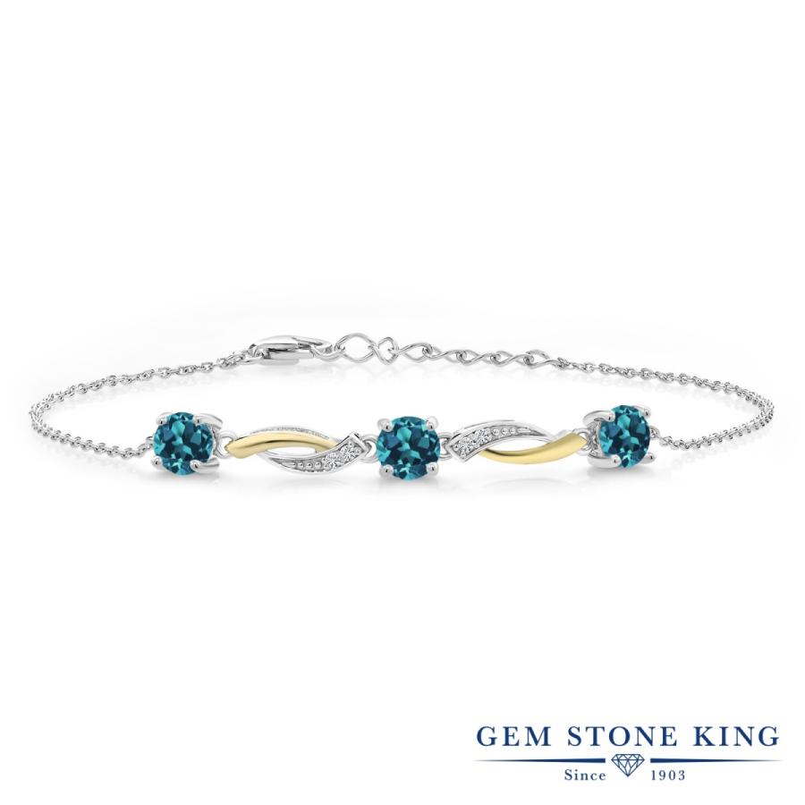 天然 ロンドンブルートパーズ ブレスレット レディース 天然石 11月 誕生石 お守り 誕生日プレゼント 女性 40代 50代 ブランド