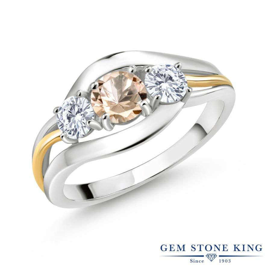 天然 モルガナイト リング レディース 指輪 天然石 4月 誕生石 ブランド ツートン