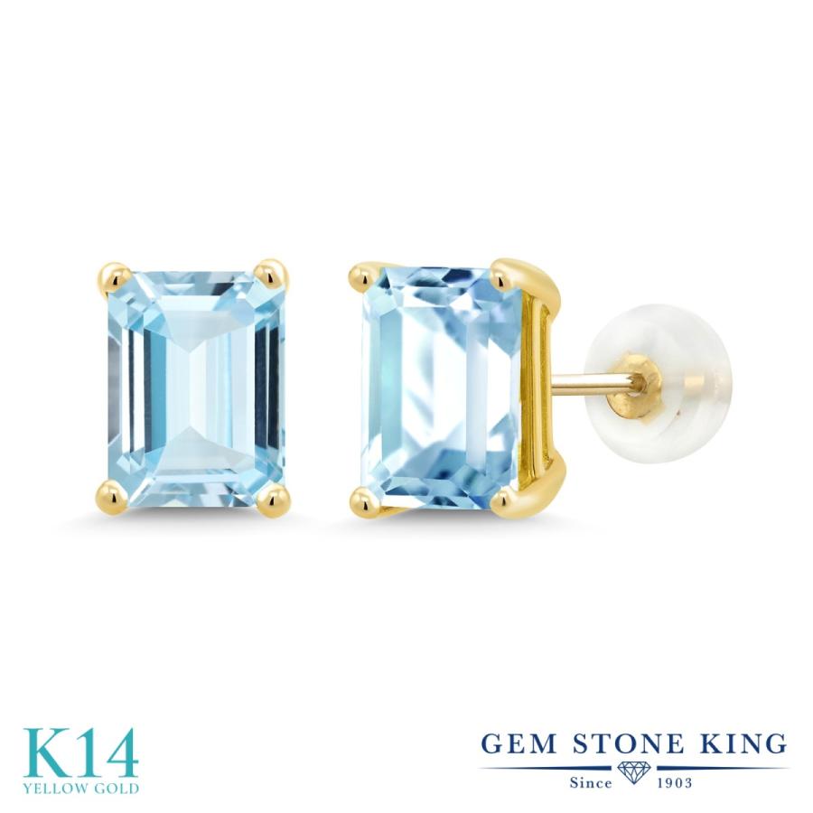 天然 アクアマリン ピアス レディース 14金 イエローゴールド 天然石 3月 誕生石 お守り 誕生日プレゼント 女性 アレルギー対応 ブランド