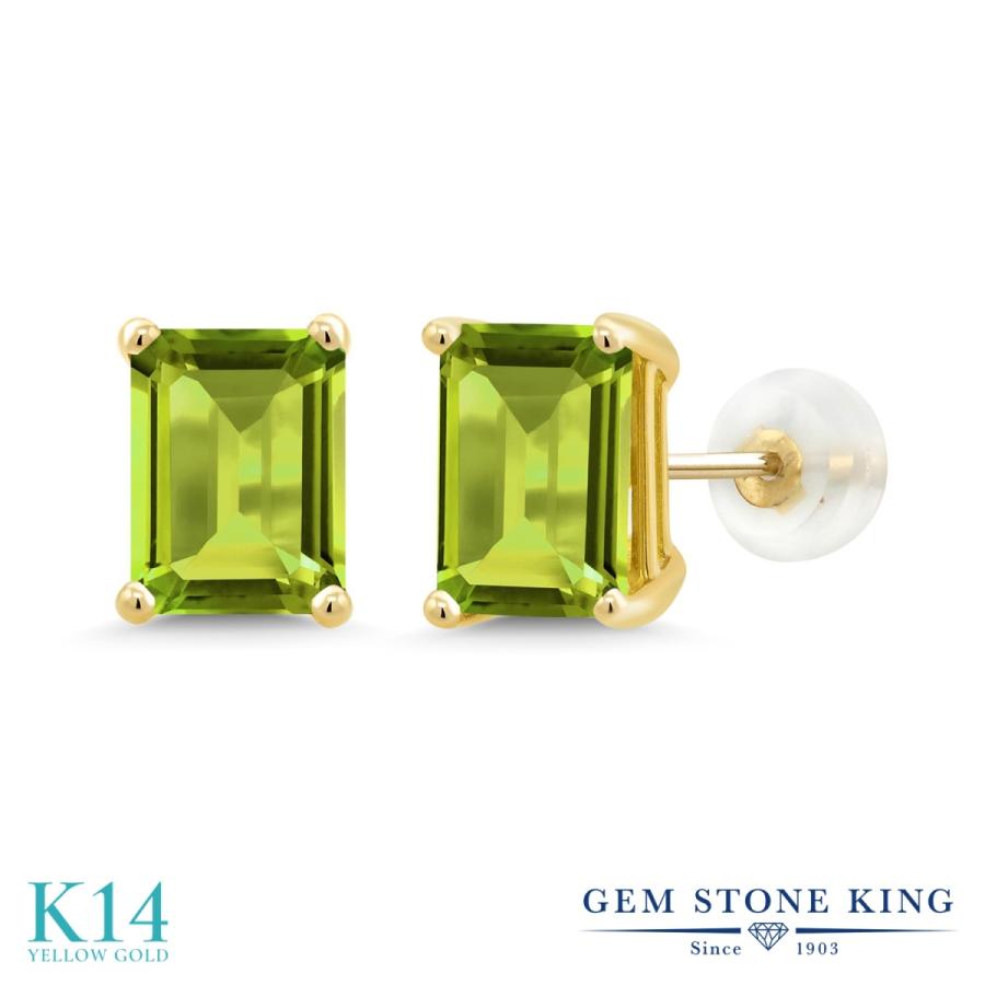 天然 ペリドット ピアス レディース 14金 イエローゴールド 天然石 8月 誕生石 お守り 誕生日プレゼント 女性 アレルギー対応 ブランド