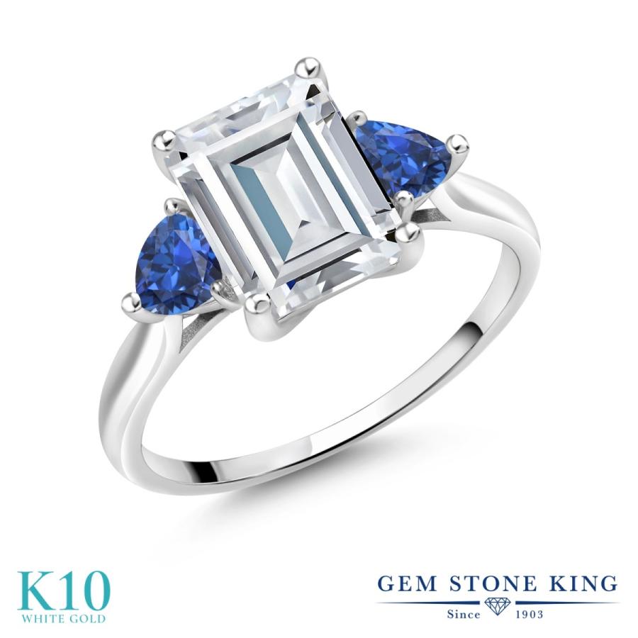 モアサナイト リング レディース 指輪 10金 ホワイトゴールド プレゼント 女性 ブランド(30500円)