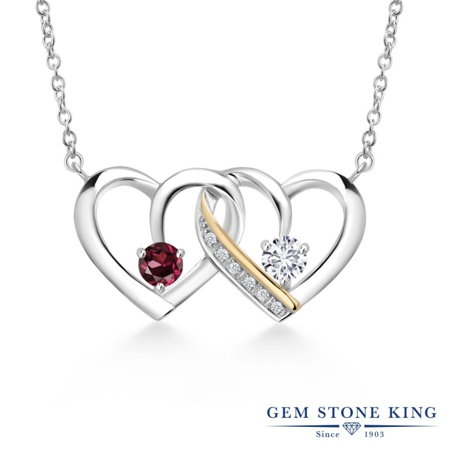 天然 ロードライト ガーネット オープンハート ネックレス レディース 天然石 お守り ブランド