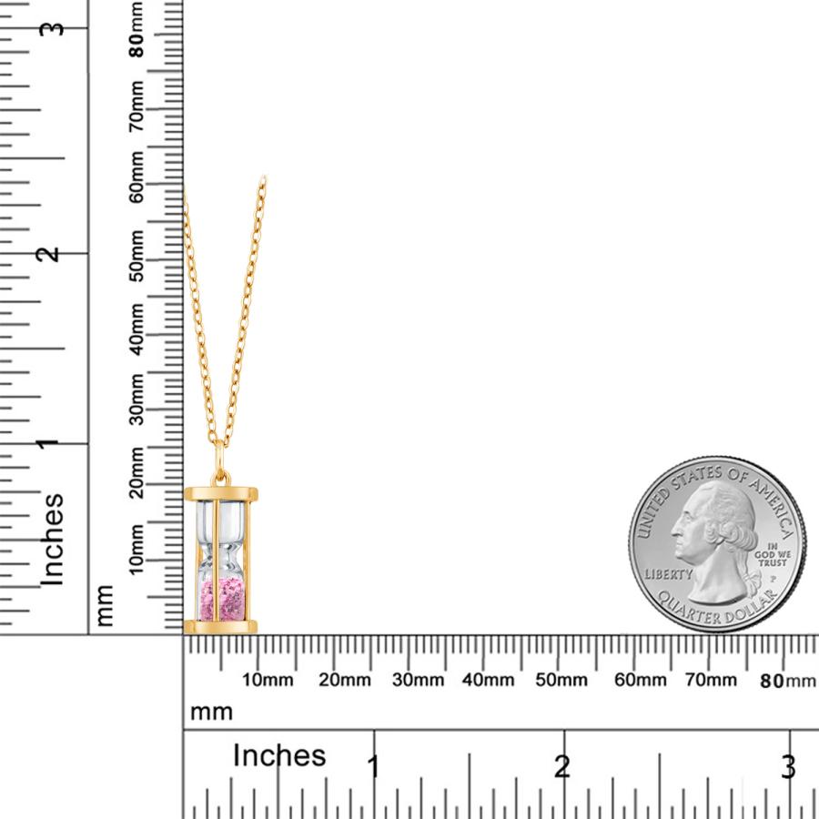 天然 ピンクダイヤモンド ネックレス 砂時計 イエローゴールド 加工 ブランド｜gemstoneking｜03