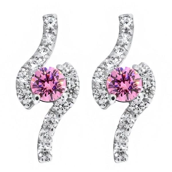 ピンク ジルコニア ピアス レディース CZ プレゼント 女性 アレルギー対応 ブランド