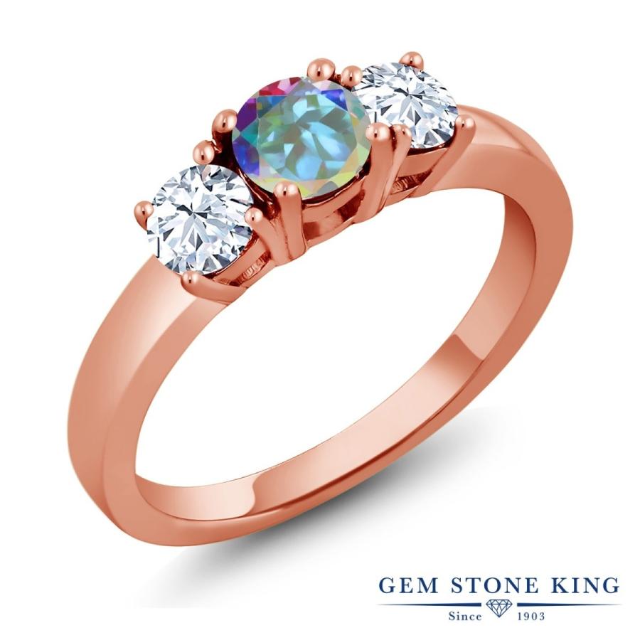 天然 ミスティック トパーズ リング レディース 指輪 ピンクゴールド 加工 天然石 お守り ブランド