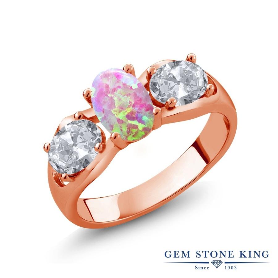 シミュレイテッド ピンクオパール リング レディース 指輪 ピンクゴールド 加工 10月 誕生石 お守り 誕生日プレゼント 女性 ブランド