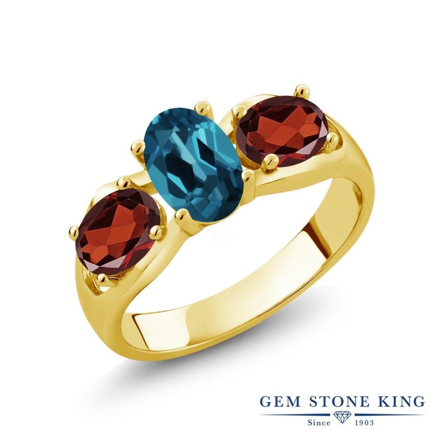 天然 ロンドンブルートパーズ リング レディース 指輪 イエローゴールド 加工 天然石 11月 誕生石 お守り 誕生日プレゼント 女性 ブランド