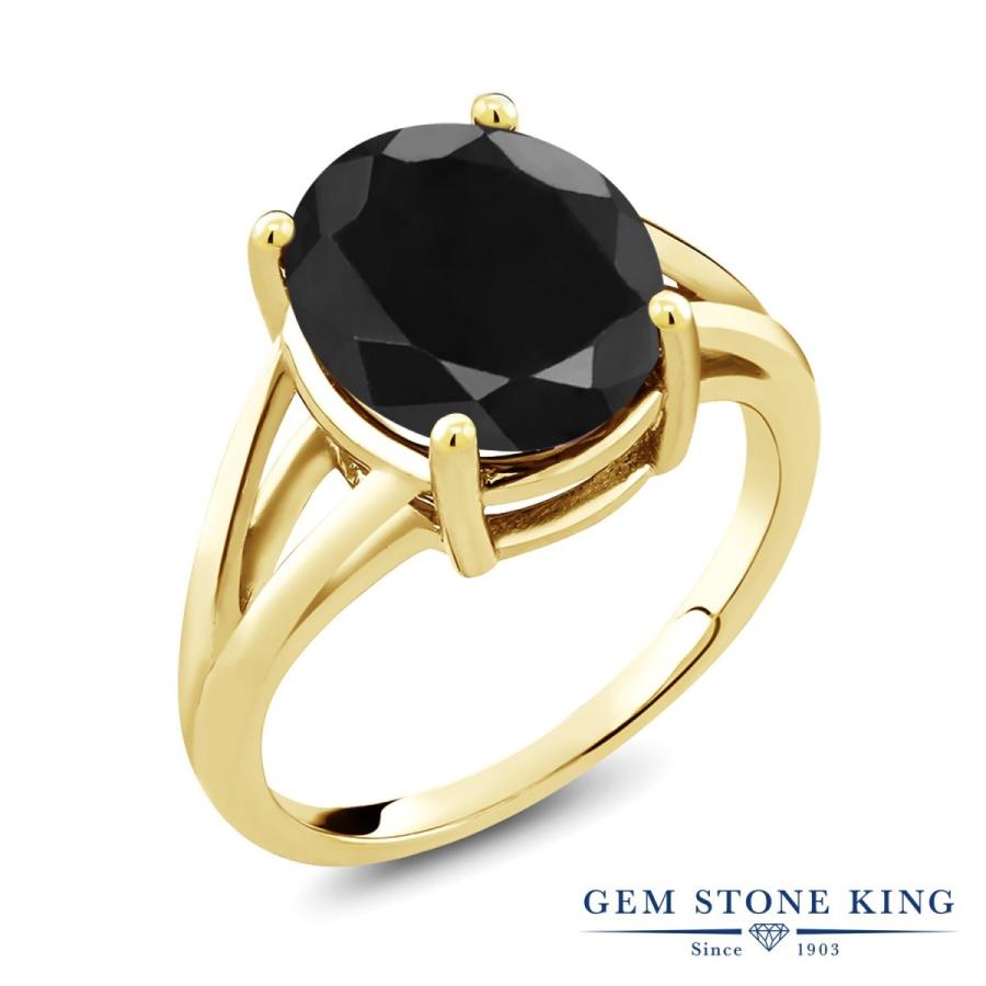 天然 ブラックサファイア リング レディース 指輪 イエローゴールド 加工 天然石 9月 誕生石 お守り 誕生日プレゼント 女性 ブランド PIERRE