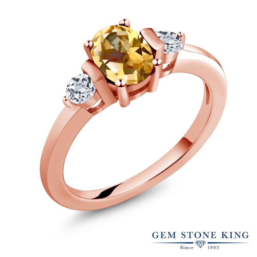 天然 ハニートパーズ リング レディース 指輪 ピンクゴールド 加工 天然石 11月 誕生石 お守り 誕生日プレゼント 女性 ブランド