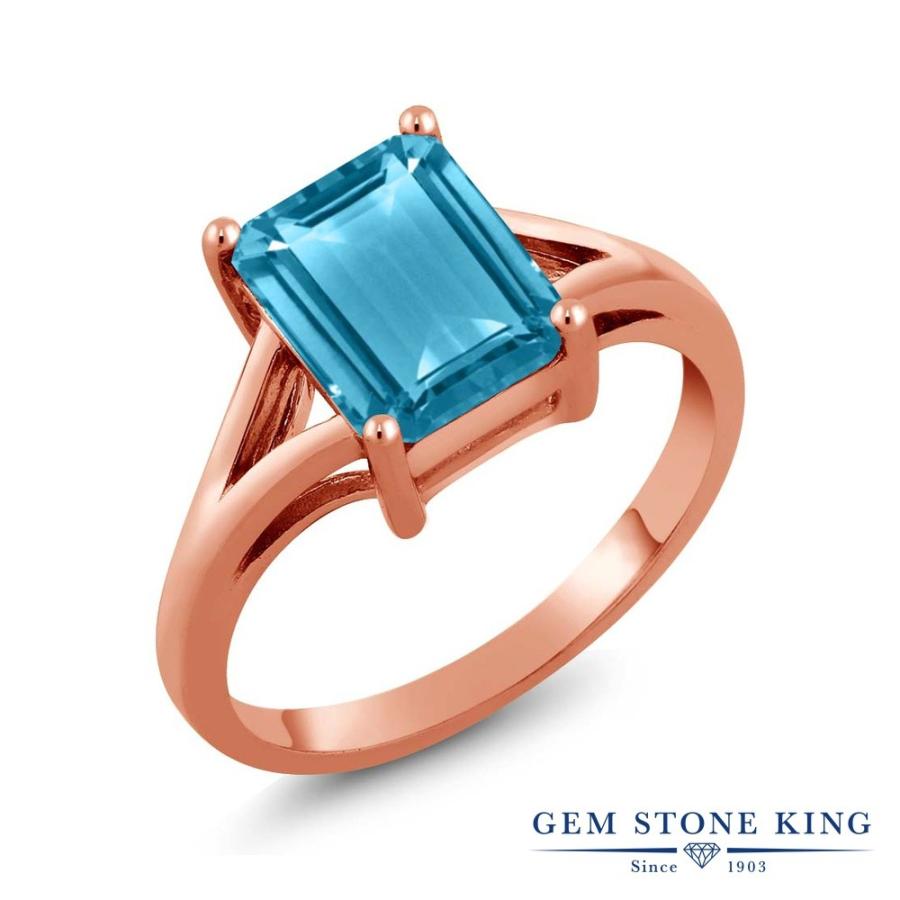 天然 スイスブルートパーズ リング レディース 指輪 ピンクゴールド 加工 天然石 11月 誕生石 お守り 誕生日プレゼント 女性 ブランド