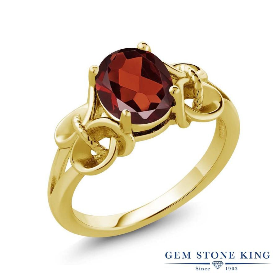 天然 ガーネット リング レディース 指輪 イエローゴールド 加工 天然石 1月 誕生石 お守り 誕生日プレゼント 女性 ブランド