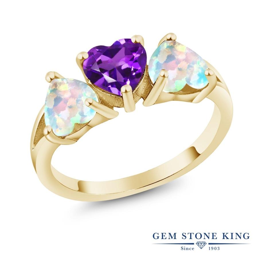 天然 アメジスト リング レディース 指輪 イエローゴールド 加工 天然石 2月 誕生石 お守り 誕生日プレゼント 女性 ブランド