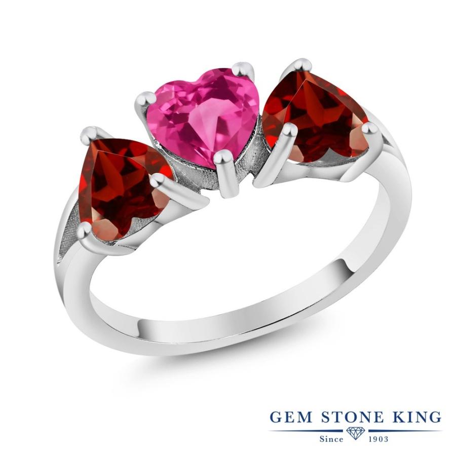 シンセティック ピンクサファイア リング レディース 指輪 9月 誕生石 お守り 誕生日プレゼント 女性 ブランド