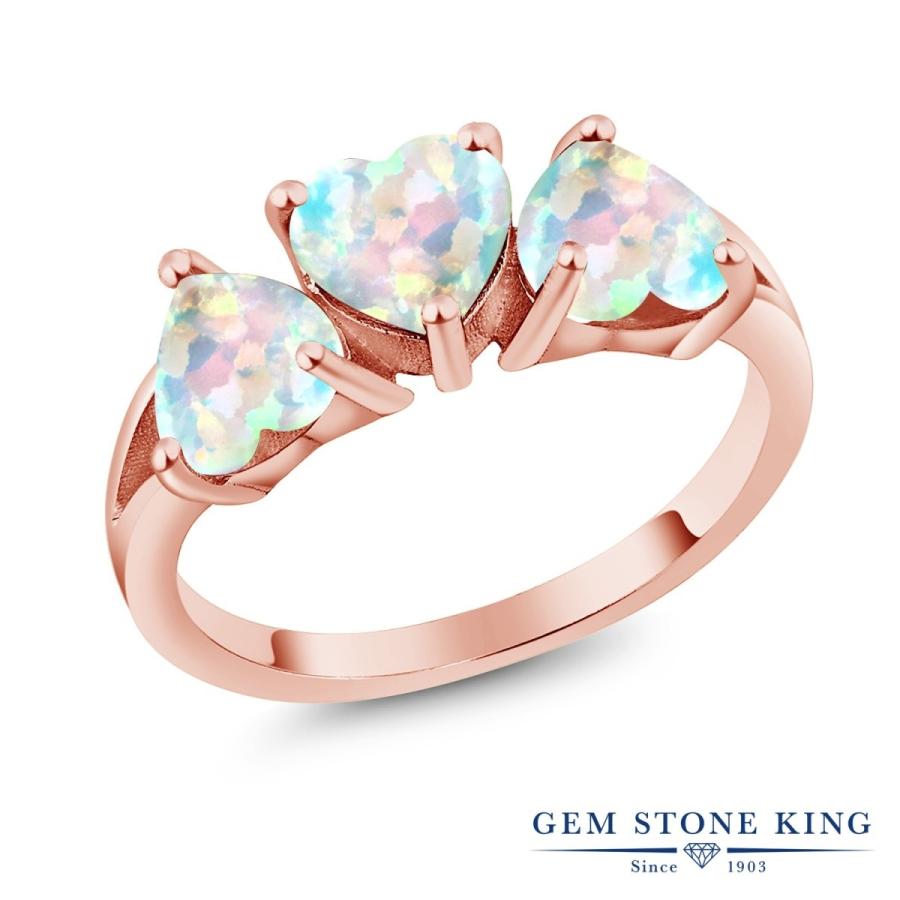 シミュレイテッド ホワイトオパール リング レディース 指輪 ピンクゴールド 加工 10月 誕生石 お守り 誕生日プレゼント 女性 ブランド