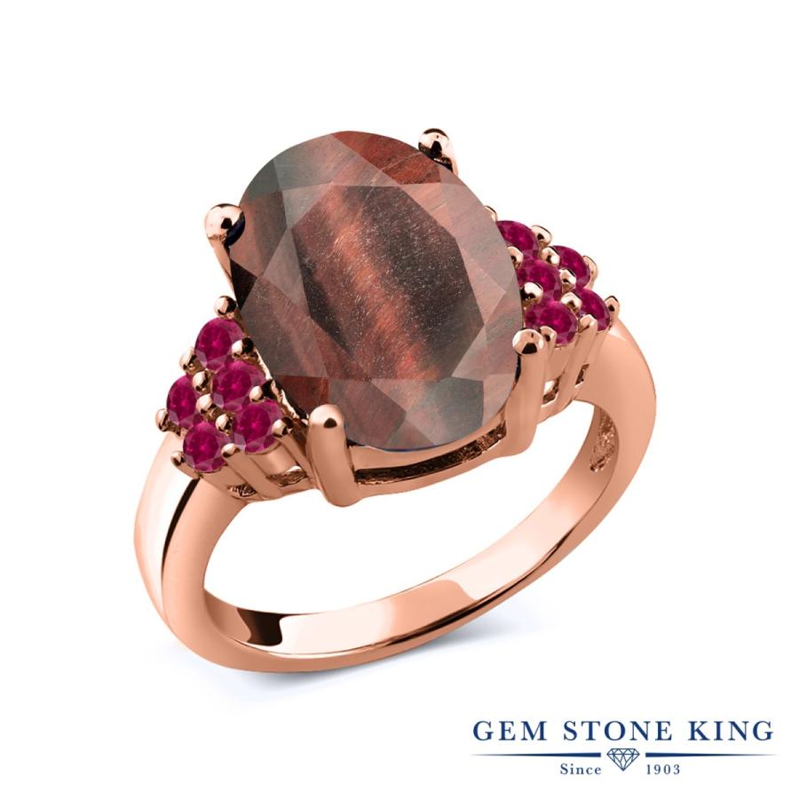 天然 タイガーアイ リング レディース 指輪 ピンクゴールド 加工 天然石 お守り ブランド