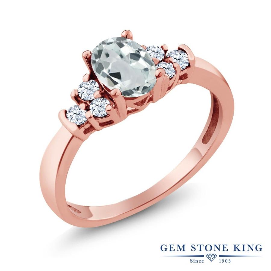 天然 アクアマリン リング レディース 指輪 ピンクゴールド 加工 天然石 3月 誕生石 お守り 誕生日プレゼント 女性 ブランド