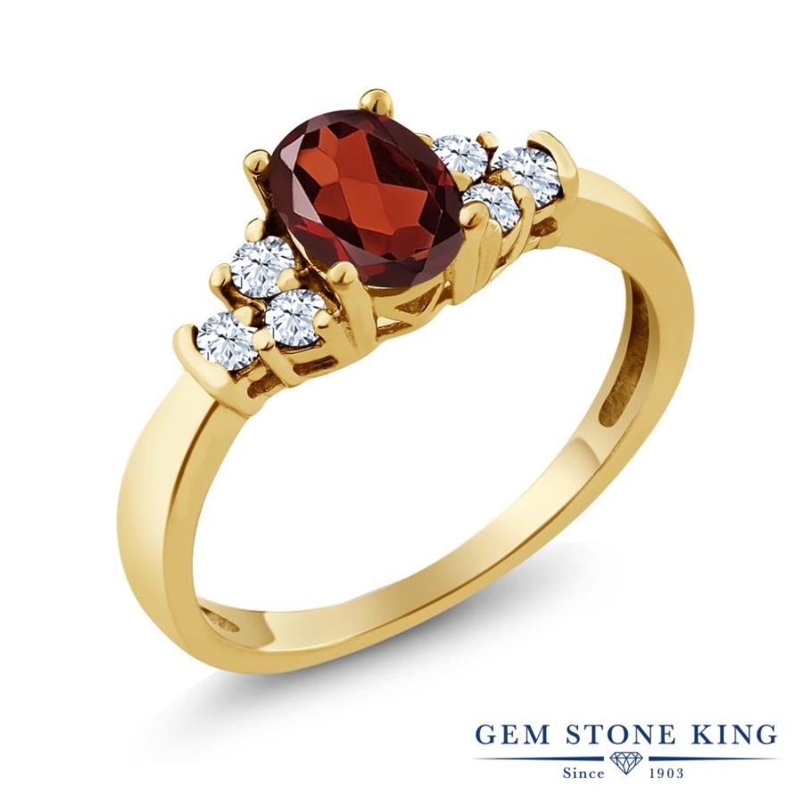 天然 ガーネット リング 指輪 イエローゴールド 加工 天然石 1月 誕生石 お守り 誕生日プレゼント 女性 ブランド