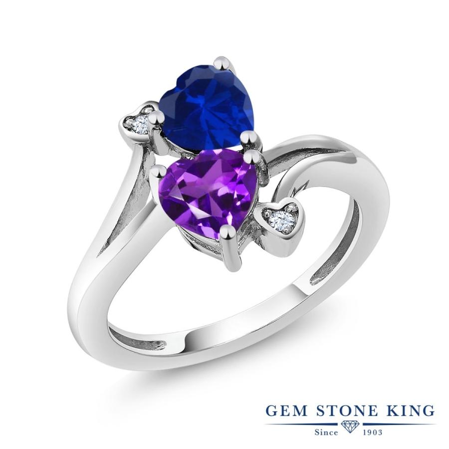 シンセティック サファイア リング レディース 指輪 9月 誕生石 お守り 誕生日プレゼント 女性 ブランド