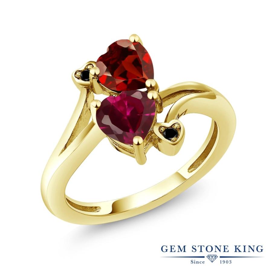 天然 ガーネット リング レディース 指輪 イエローゴールド 加工 天然石 1月 誕生石 お守り 誕生日プレゼント 女性 ブランド