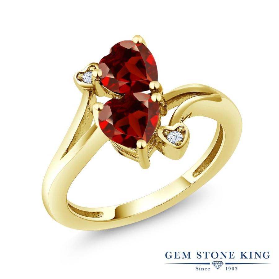 天然 ガーネット リング レディース 指輪 イエローゴールド 加工 天然石 1月 誕生石 お守り 誕生日プレゼント 女性 ブランド