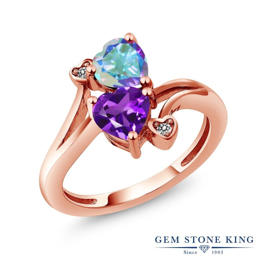 天然 ミスティック トパーズ リング レディース 指輪 ピンクゴールド 加工 天然石 お守り ブランド