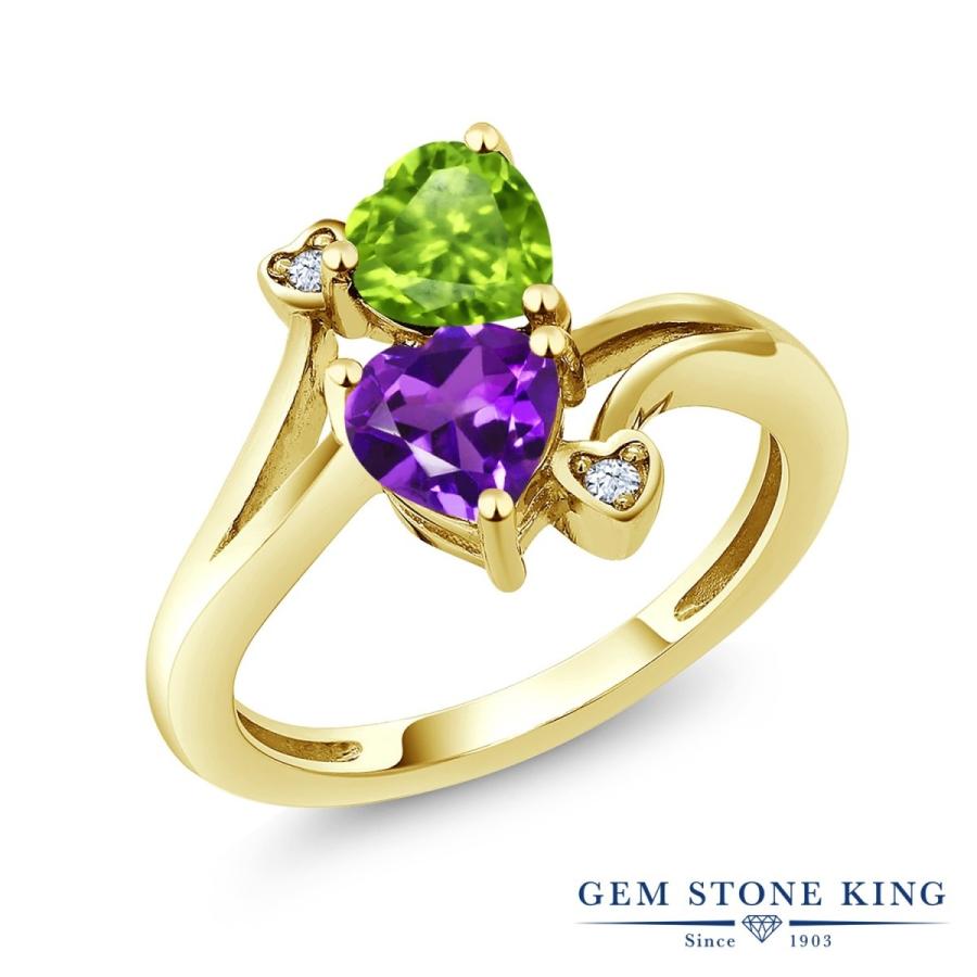 天然 ペリドット リング レディース 指輪 イエローゴールド 加工 天然石 8月 誕生石 お守り 誕生日プレゼント 女性 ブランド